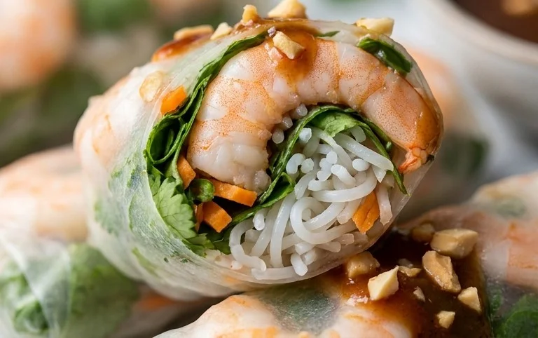 Vietnamese Rice Paper Shrimp Rolls