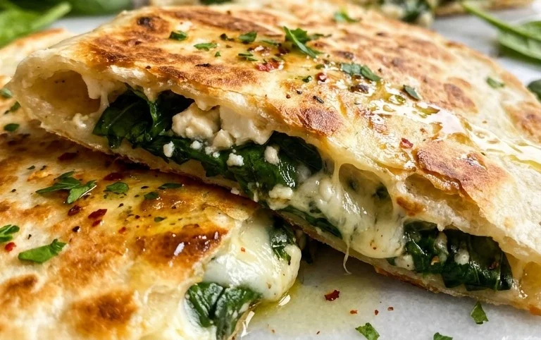 Spinach and Feta Quesadillas