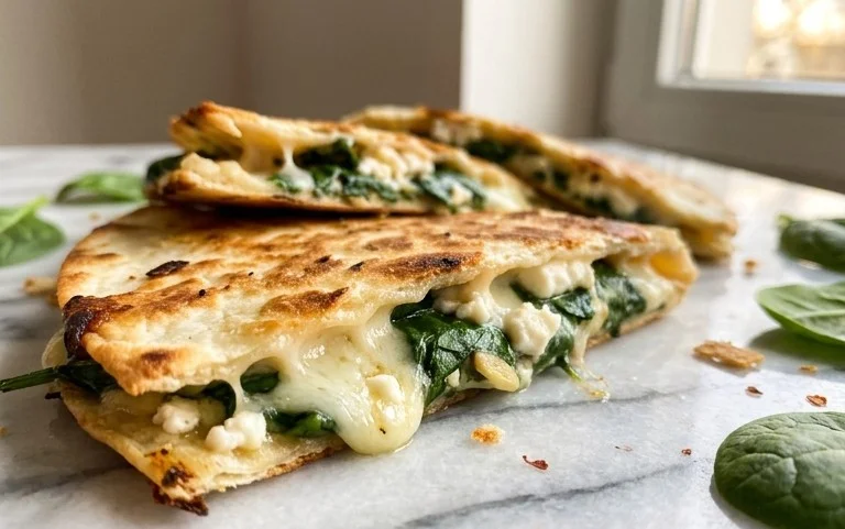 Spinach and Feta Quesadillas