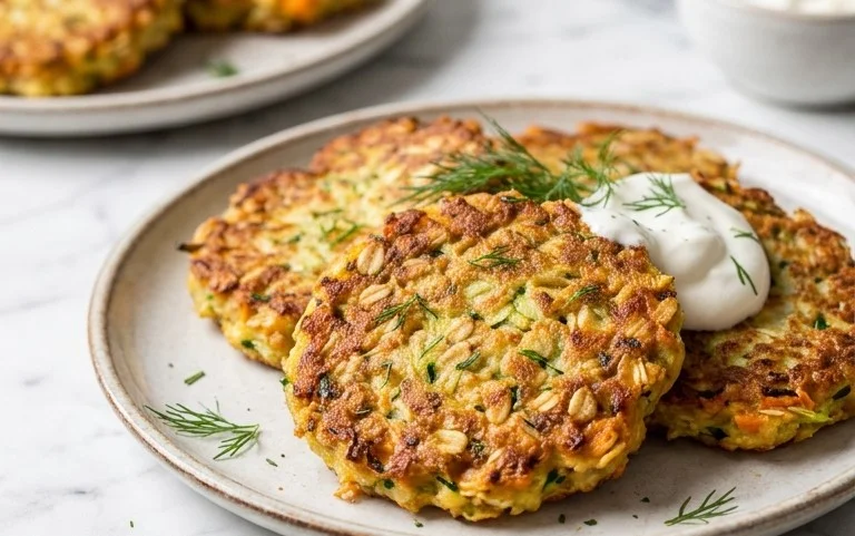 Zucchinipuffer mit Haferflocken und Möhren