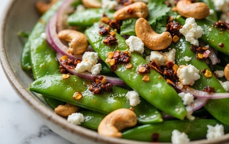 Chili Crisp Snap Pea Salad