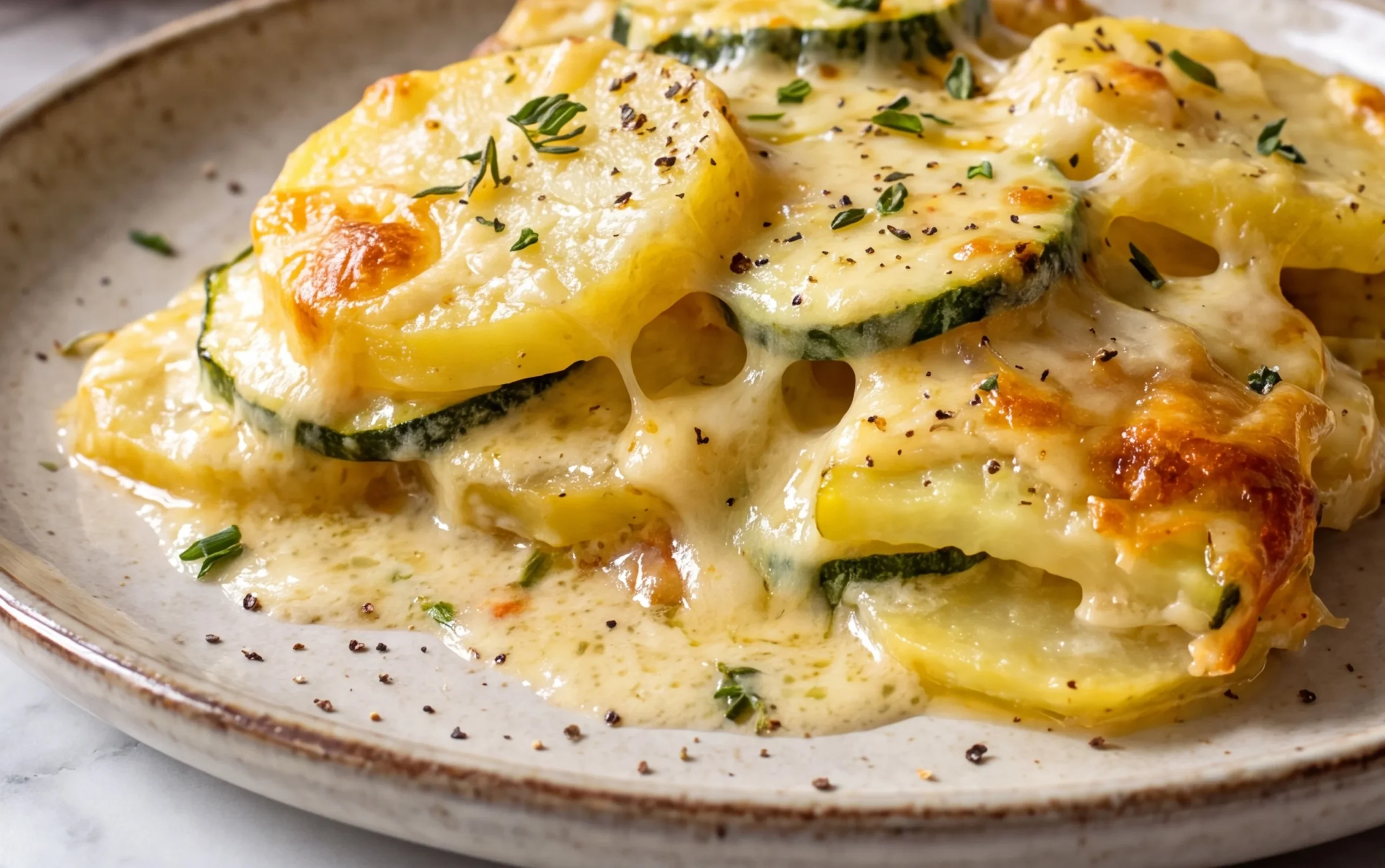 Kartoffel-Zucchini-Auflauf – so cremig & lecker