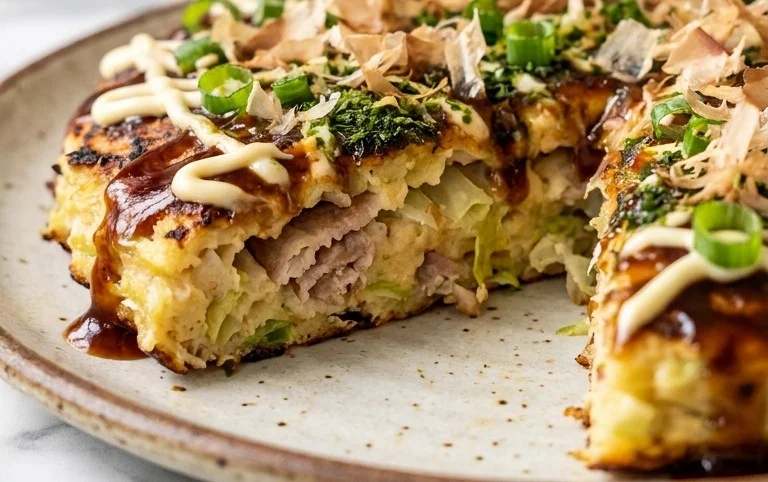 Okonomiyaki - Japanese Savoury Pancakes