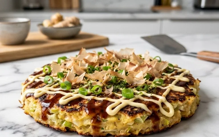 Okonomiyaki - Japanese Savoury Pancakes