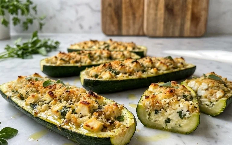 Feta Cheese Stuffed Zucchini