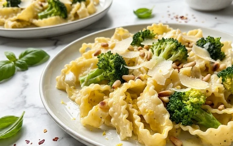 Mafaldine Pasta Limone with Broccoli