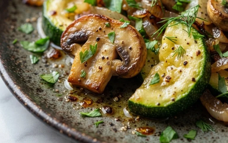 Skillet Zucchini and Mushrooms