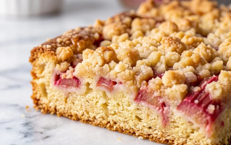 Rhabarberkuchen mit Streusel – Rezept für Eilige