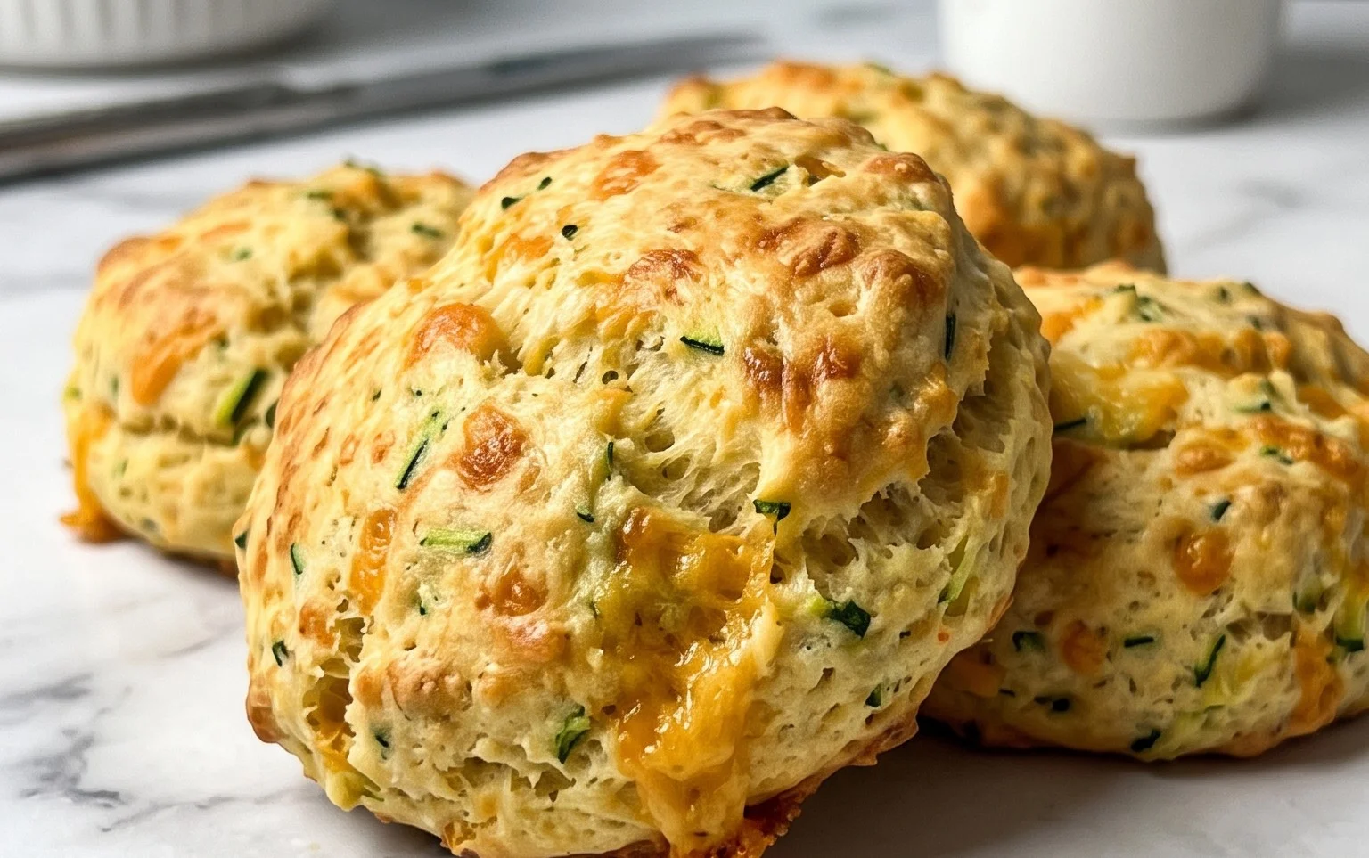 Zucchini Cheddar Biscuits