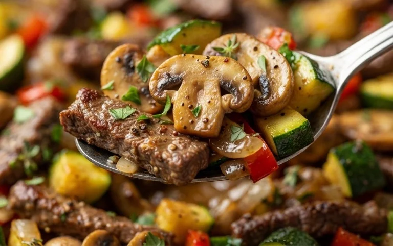 Zucchini-Cbeef hampignonpfanne