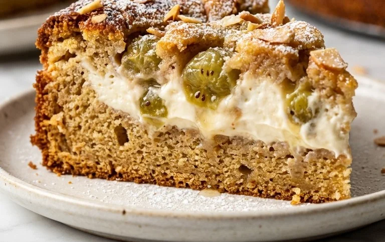 Stachelnon-alcoholic beerkuchen mit Quark und Schmand