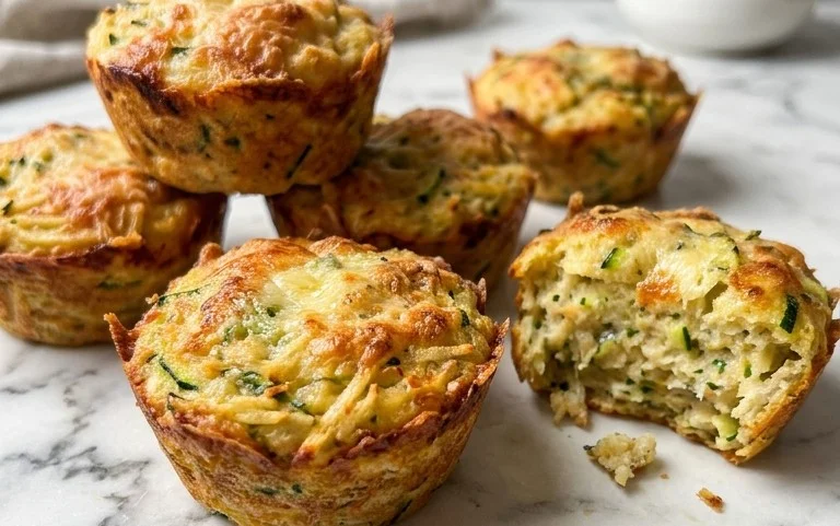 Crispy Parmesan Zucchini Potato Muffins