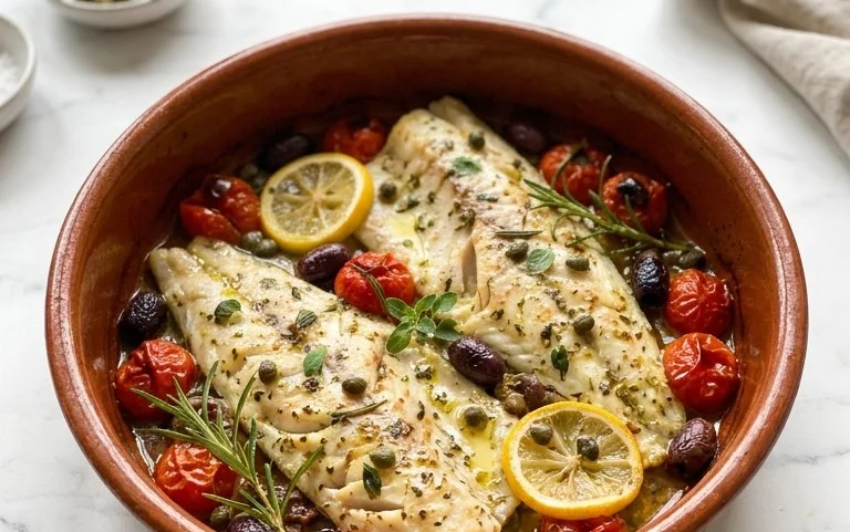 Easy Mediterranean Baked Fish Recipe - Flavorful & Quick