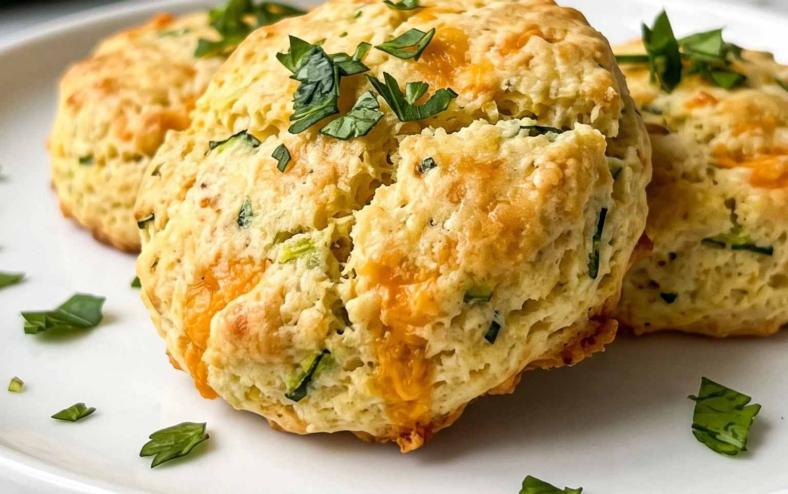 Soft and Tender Zucchini Cheddar Biscuits