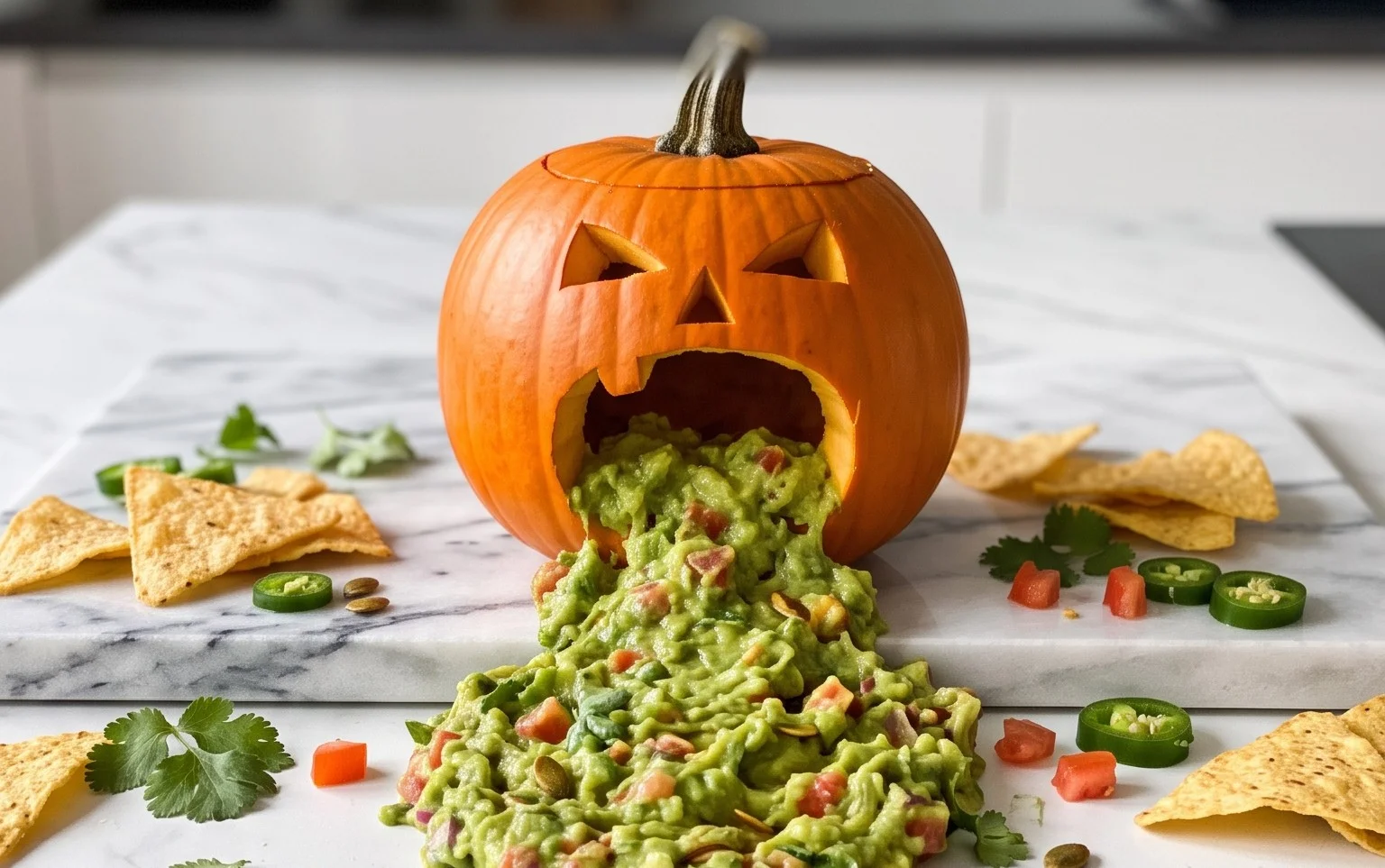 Kürbis Guacamole: Herbstlicher Dip für Partys